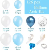 Blue and white balloon decoration set
